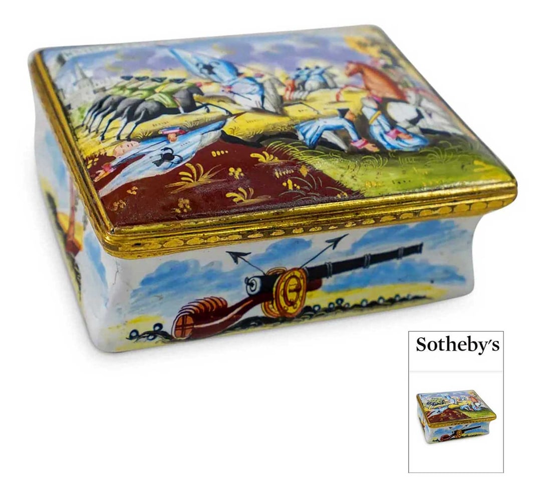 RUSSIAN ANTIQUE TABATIERE SNUFF BOX, CATHERINE II: Lifetime Warranty! Museum Item with Huge Historical Value! RUSSIAN ANTIQUE TABATIERE ENAMEL PORCELAIN SNUFF BOX, CATHERINE II (1762-1796) For your viewing pleasure, we present an antique Russian gilt
