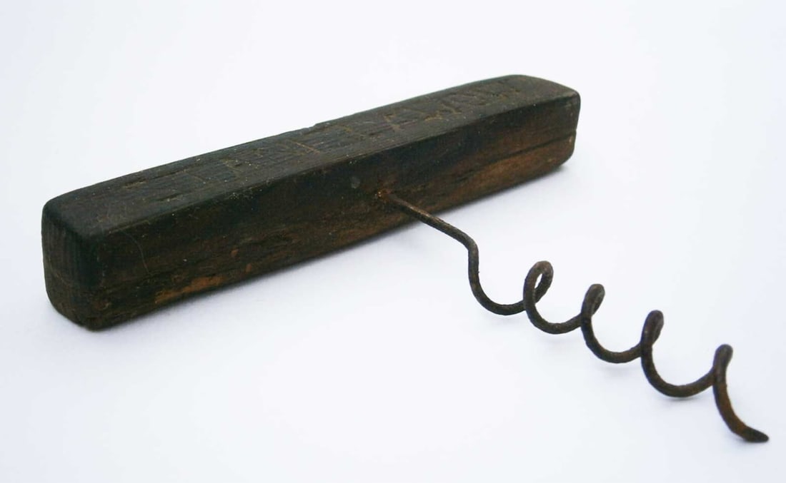 UKRAINIAN GERMAN WWII WOOD CORKSCREW, STANISLAU: Great Display Piece! RARE UKRAINIAN GERMAN WWII WOOD CORKSCREW, STANISLAU The corkscrew has an inscription in German: 'STANISLAU' (Stanislawow, now the Ukrainian city of Ivano-Frankivsk). CONDITION: T