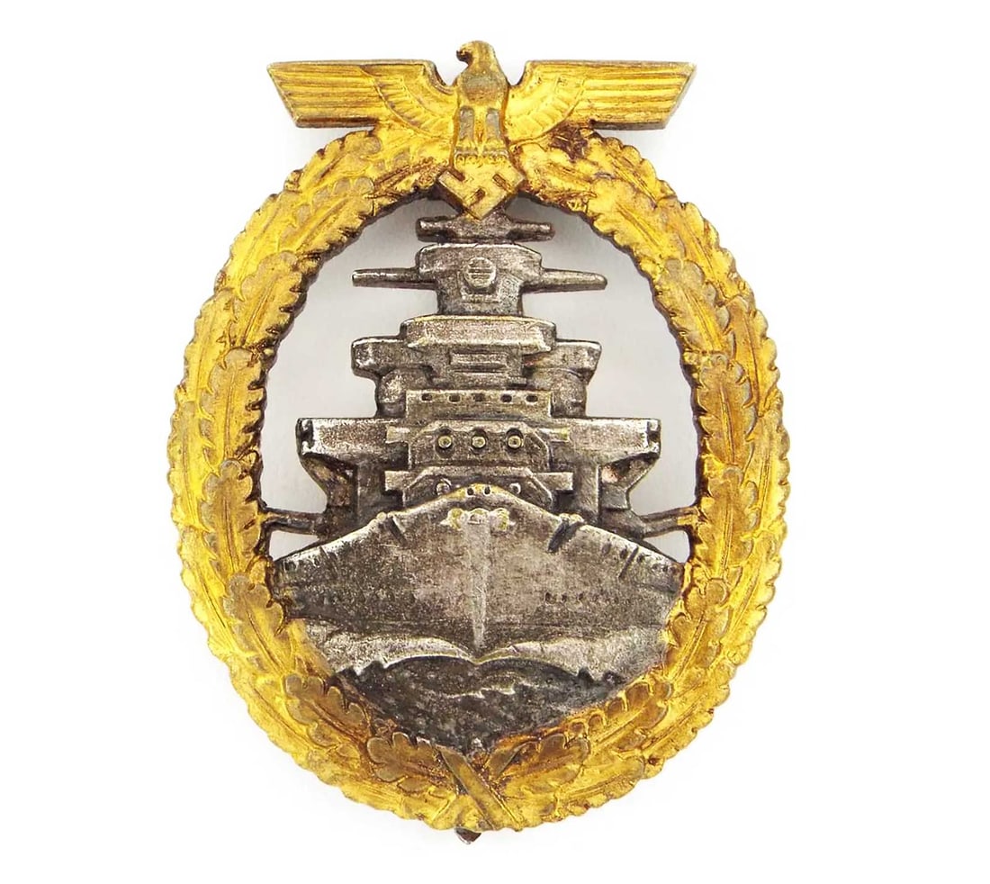 GERMAN WWII KRIEGSMARINE HIGH SEES FLEET BADGE: Rare and Collectible! GERMAN WWII KRIEGSMARINE HIGH SEES FLEET BADGE Presented for your consideration is a German WWII Kriegsmarine High Seas Fleet Badge. This badge was instituted on April 30, 1941, 