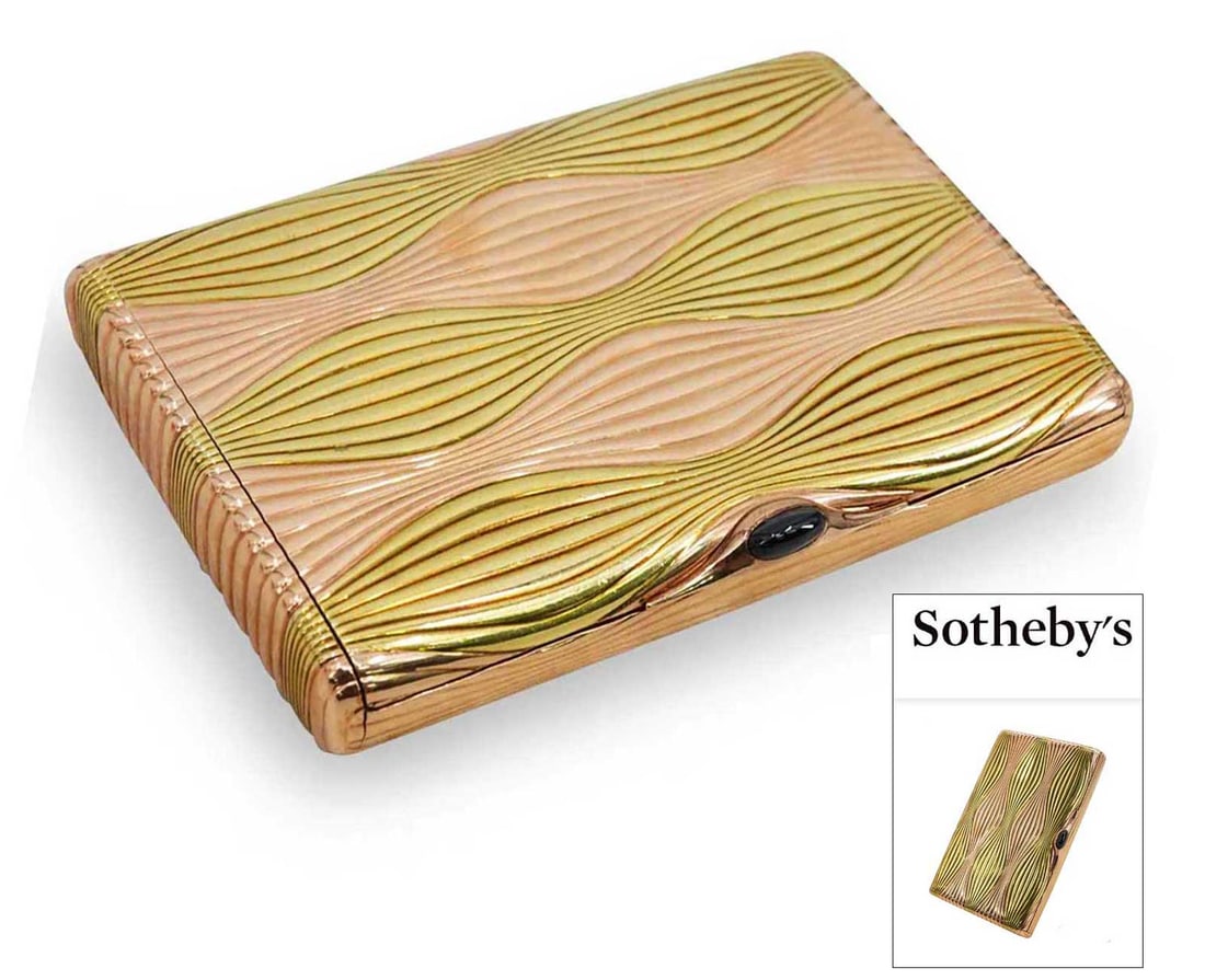 FABERGE - TWO-COLOUR GOLD CIGARETTE CASE fr. SOTHEBY's (1 of 19)