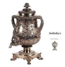 Paul STORR - SILVER TEA URN, SAMOVAR fr. SOTHEBY's