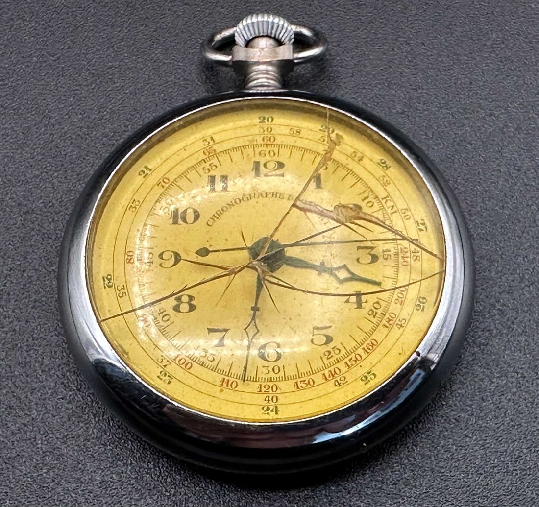 SWISS CHRONOGRAPHE de SPORT POCKET WATCH: Great Display Piece! With Huge Historical Value! SWISS CHRONOGRAPHE de SPORT POCKET WATCH For your consideration is a Chronographe De Sport pocket watch, a mechanical sports recorder with an Art Deco 