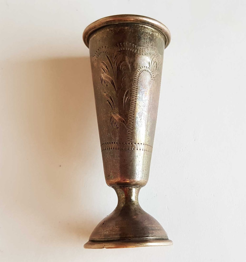 RUSSIAN SILVER VODKA CUP, GRACHEV, 19c. (1 of 12)