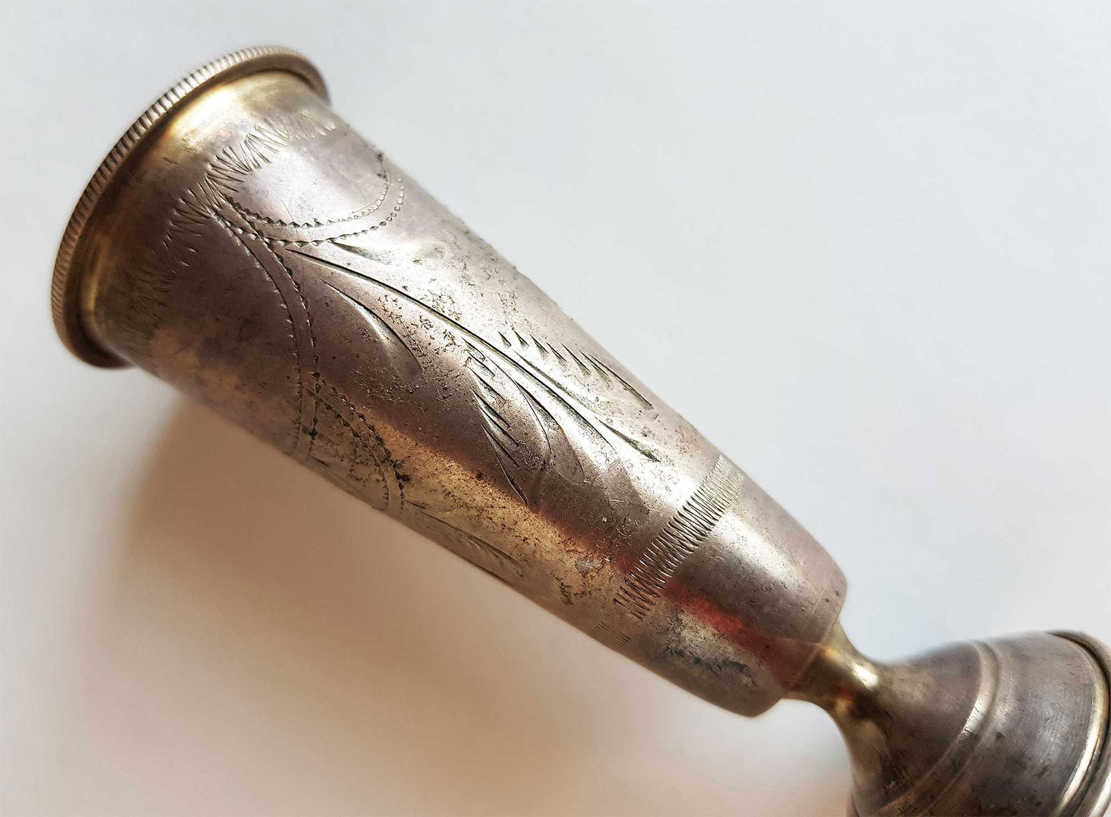 ANTIQUE RUSSIAN SILVER VODKA CUP, 1870s (1 of 9)
