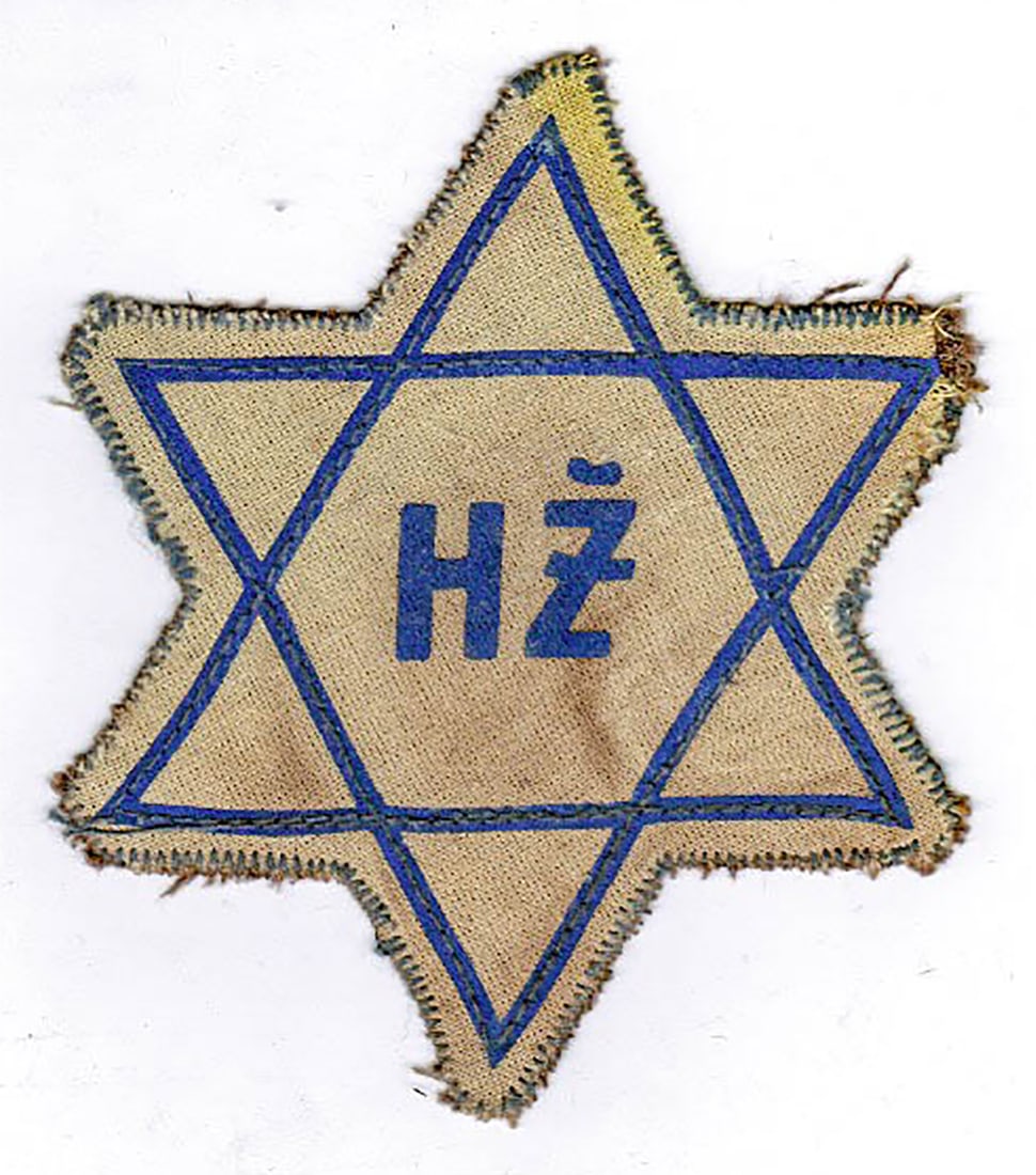 JEWISH WWII STAR of DAVID fr. SLOVAKIA: Great Display Piece! With Huge Historical Value! EXTREMELY RARE JEWISH WWII STAR of DAVID from SLOVAKIA For your consideration is an extremely rare Star of David featuring the letters "HZ," originatin