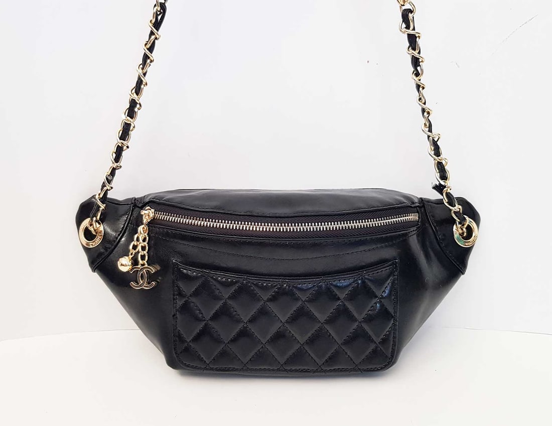 CHANEL CC WAIST BAG QUILTED CRUMPLED GLAZED (1 of 16)