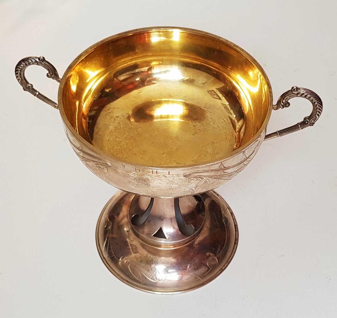 RUSSIAN SILVER FOOTED CANDY BOWL (1 of 18)