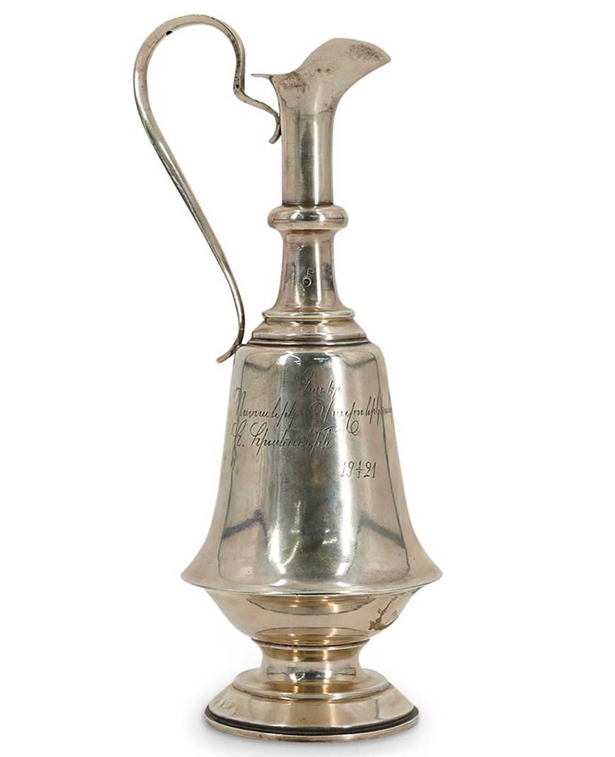 RARE ANTIQUE RUSSIAN SILVER PITCHER, 1760x (1 of 13)