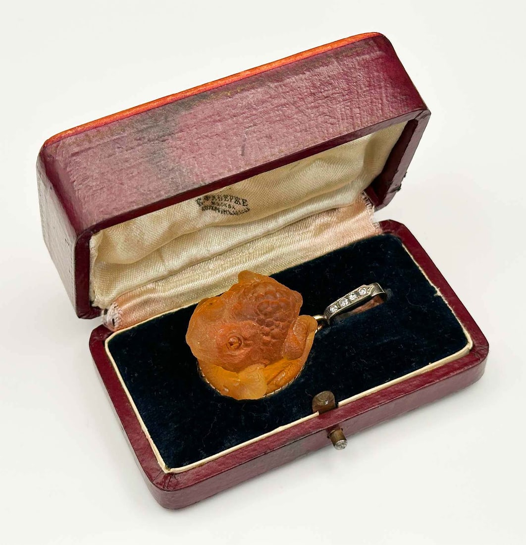 FABERGE - GOLD & DIAMONDS FROG PENDANT SEAL (1 of 19)