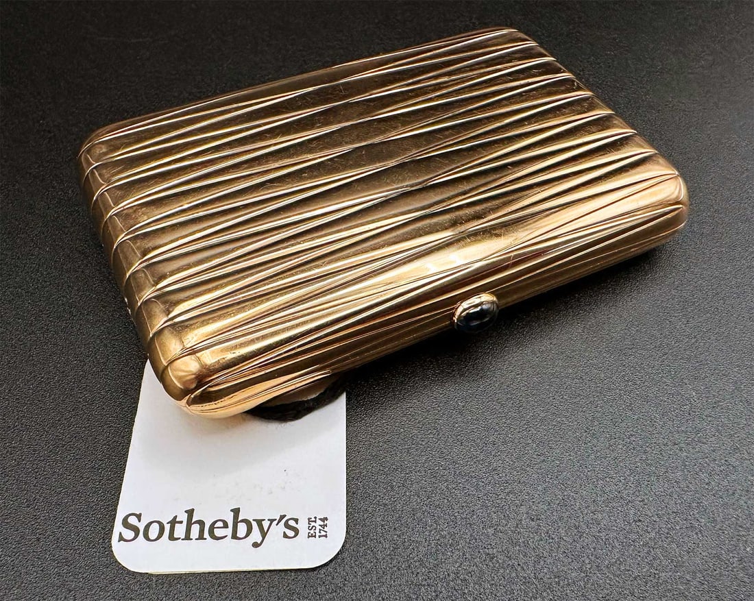 FABERGE - GOLD RUSSIAN CIGARETTE CASE fr. SOTHEBY's (1 of 14)