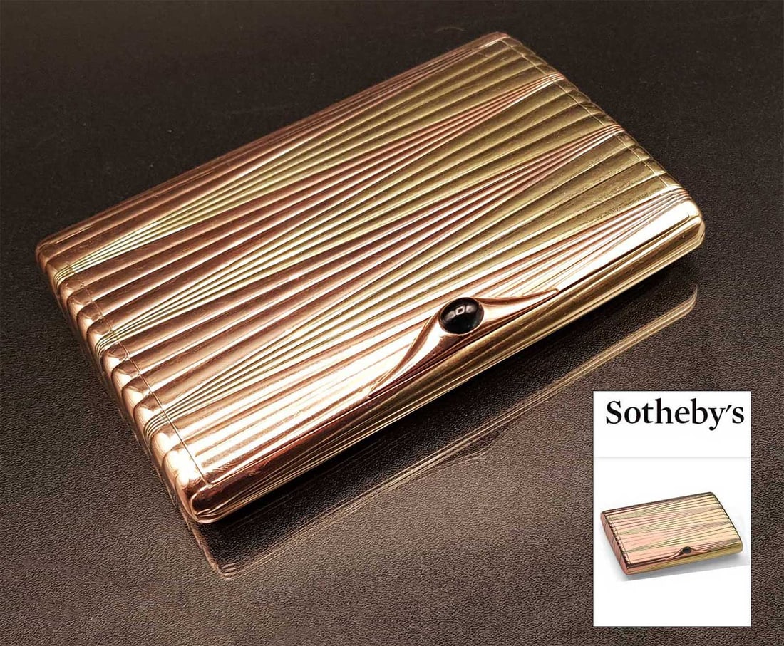 FABERGE - GOLD RUSSIAN CIGARETTE CASE fr. SOTHEBY's (1 of 15)