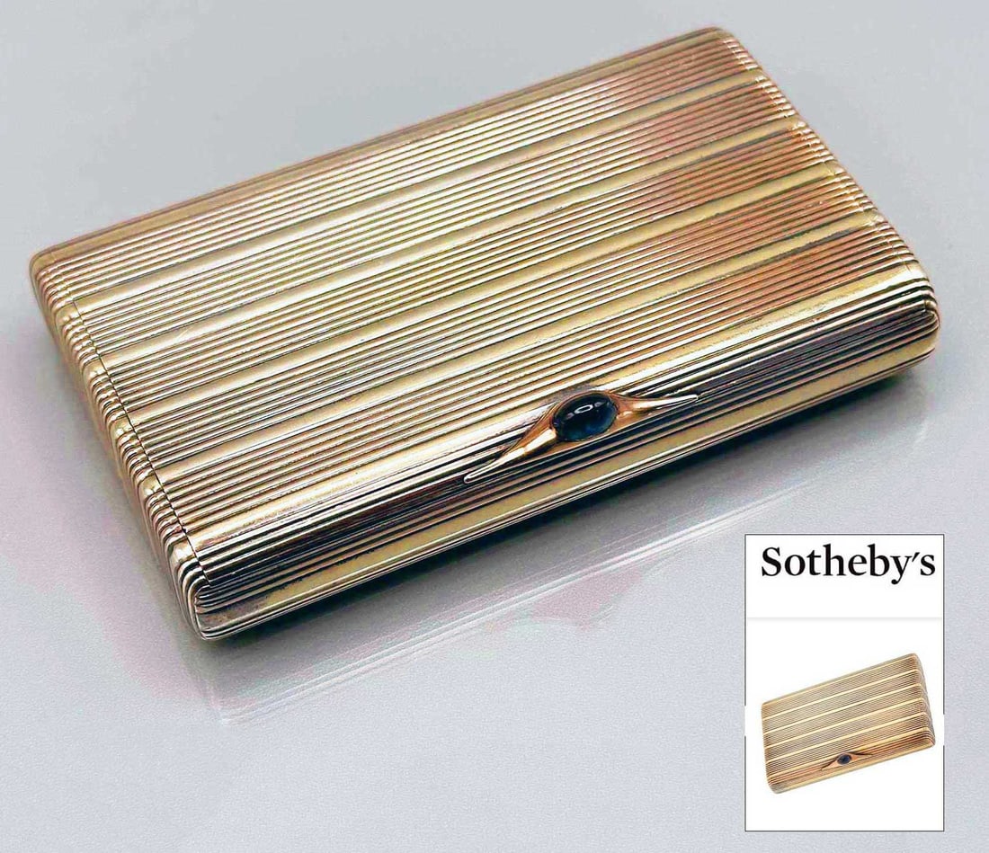GOLD RUSSIAN CIGARETTE CASE fr. SOTHEBY's (1 of 17)