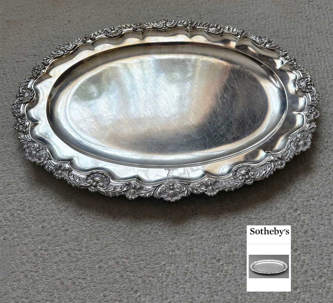 PAUL STORR - GEORGE III SILVER TRAY, fr. SOTHEBY's (1 of 17)