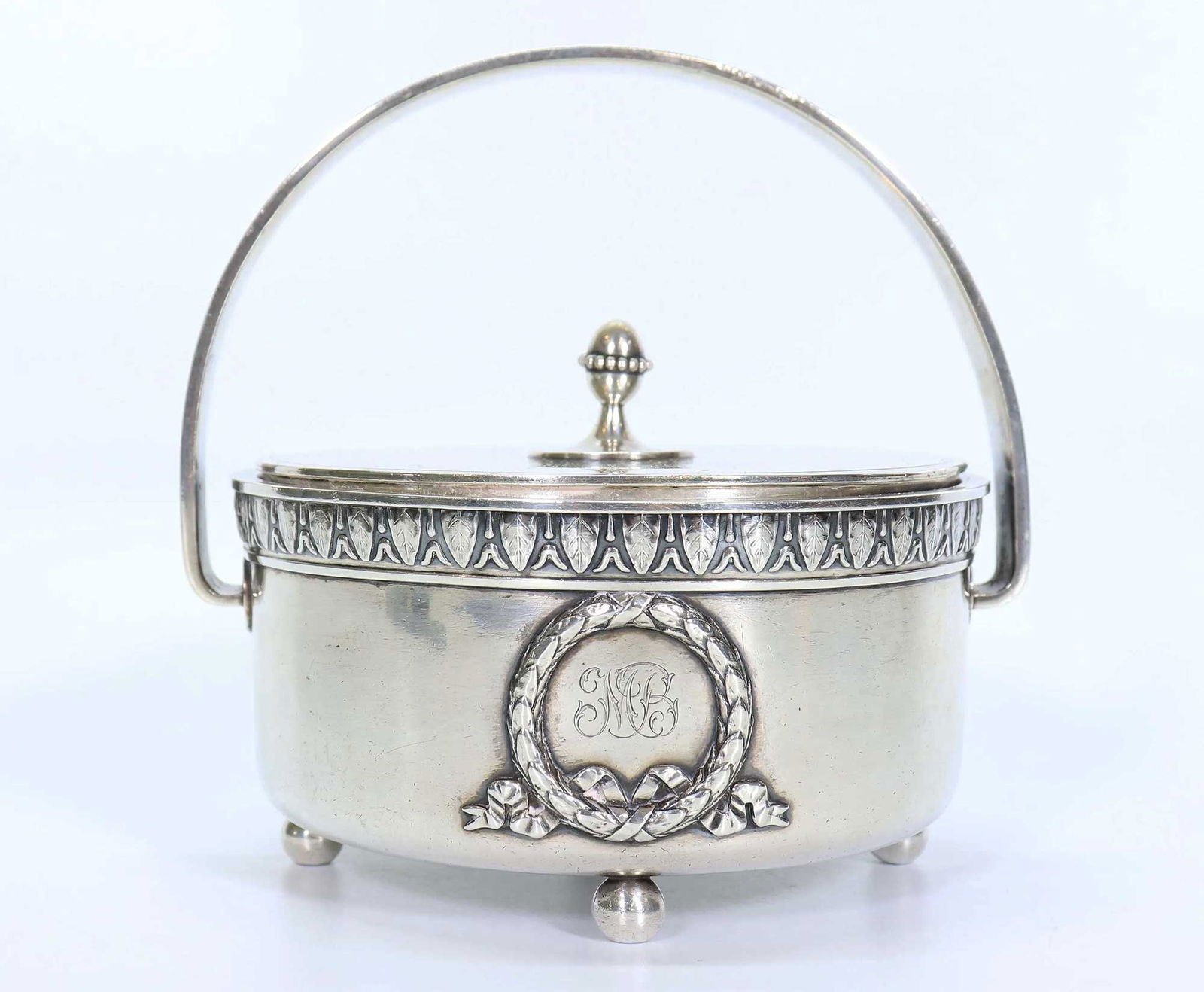 RUSSIAN SILVER BOWL w. HANDLE & COVER (1 of 18)