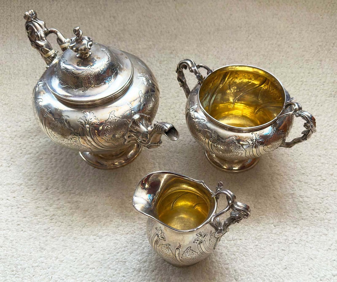 Paul STORR - LARGE SILVER TEA SERVICE, 1833