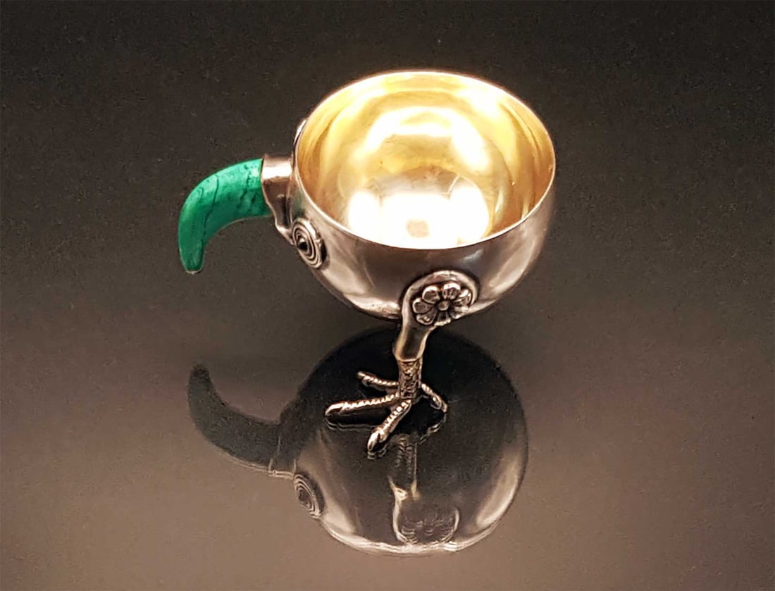 EXTREMELY RARE RUSSIAN SILVER CHARKA, VODKA CUP (1 of 19)