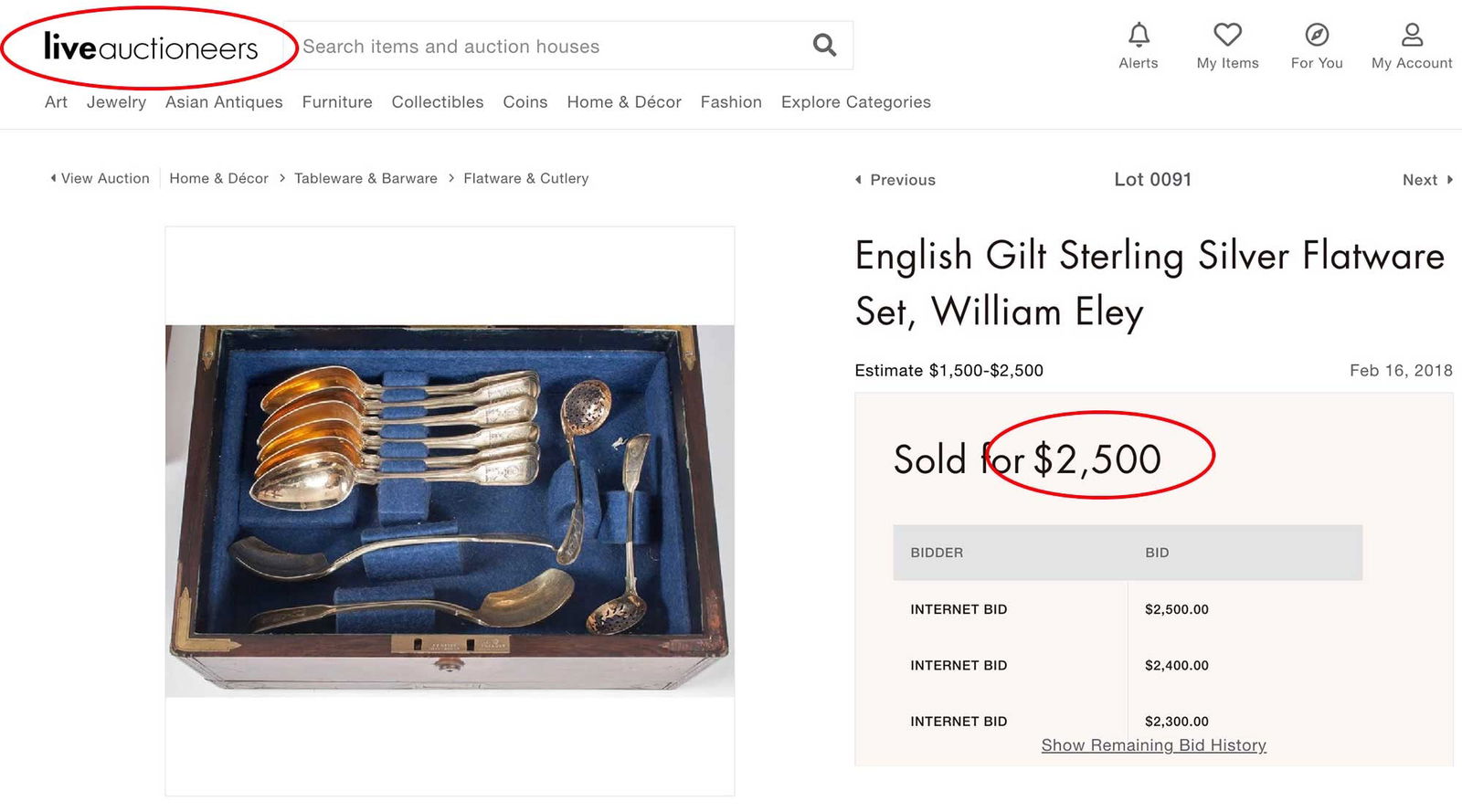 ANTIQUE ENGLISH SILVER SPOONS SET, BOXED - 14