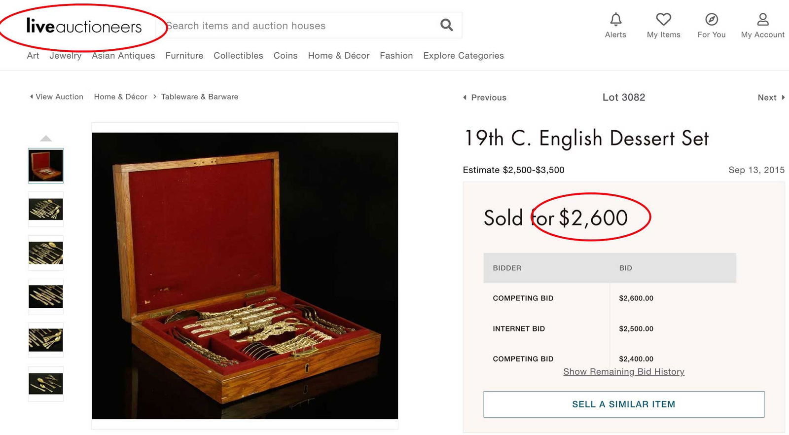 ANTIQUE ENGLISH SILVER SPOONS SET, BOXED - 15