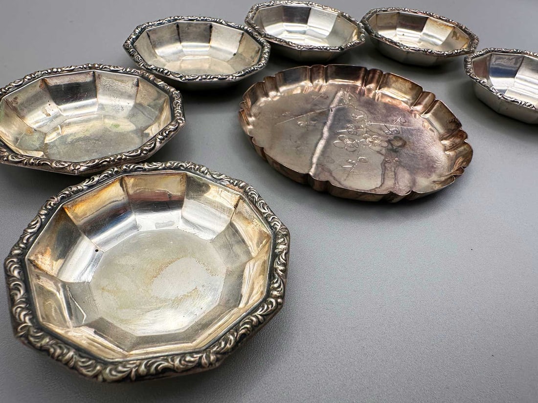 ANTIQUE CONTINENTAL 7 SILVER MUSTARD POT (1 of 10)