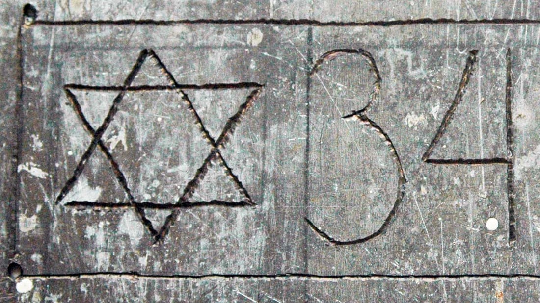 JEWISH WWII TAG w. STAR OF DAVID & PRISONER NUMBER: Flexible Payments: Pay Over 3–6 Months! JEWISH WWII TAG with STAR OF DAVID and PRISONER NUMBER Metal, handmade, and a very intricate piece. The engraving was done using an old technique - please see