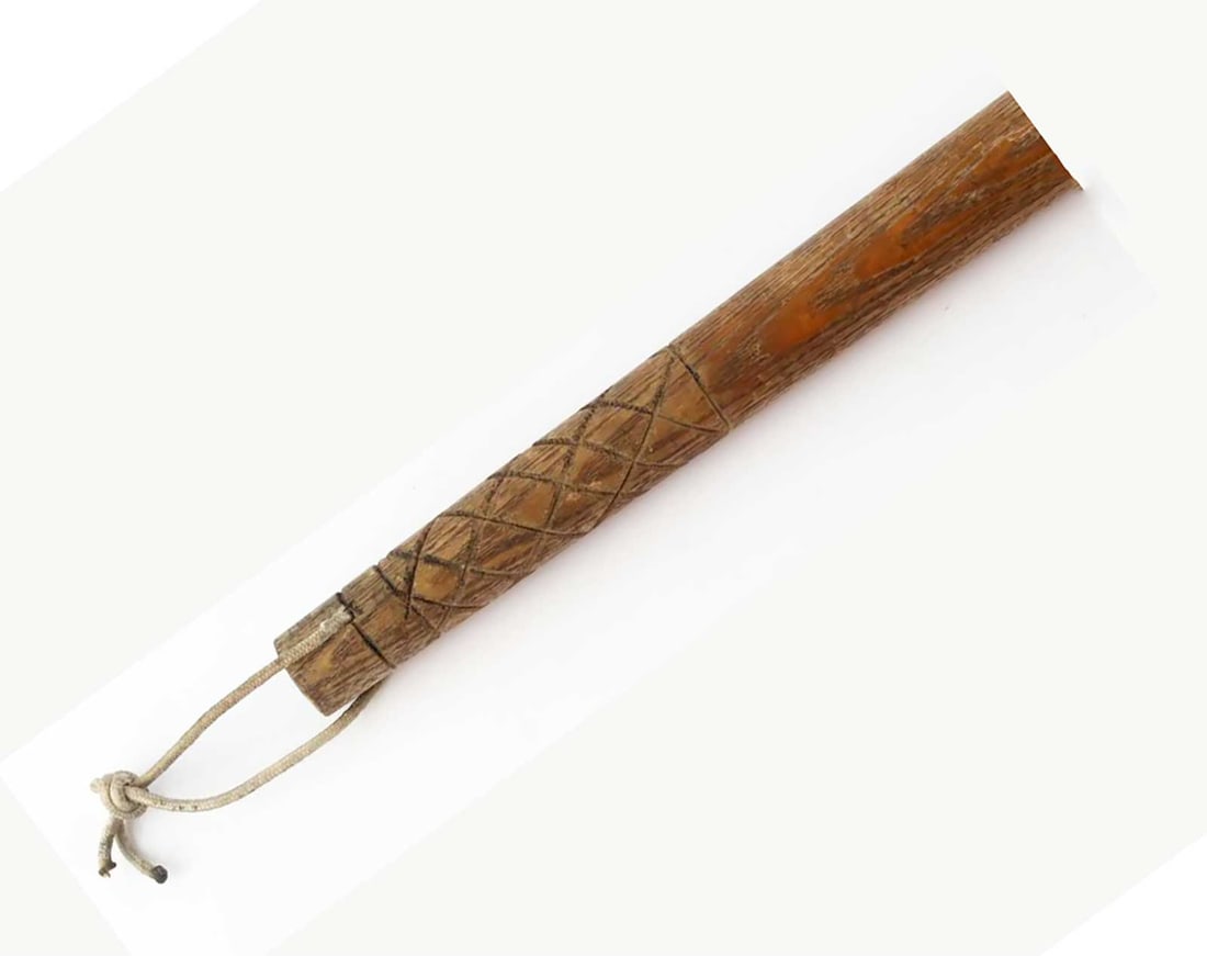 AMERICAN LARGE OLD WOOD TRUNCHEON (1 of 8)