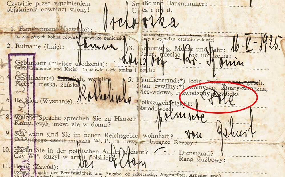 GERMAN WWII POLIZEI CRIMINAL RECORD w. FINGERS STAMP (1 of 12)
