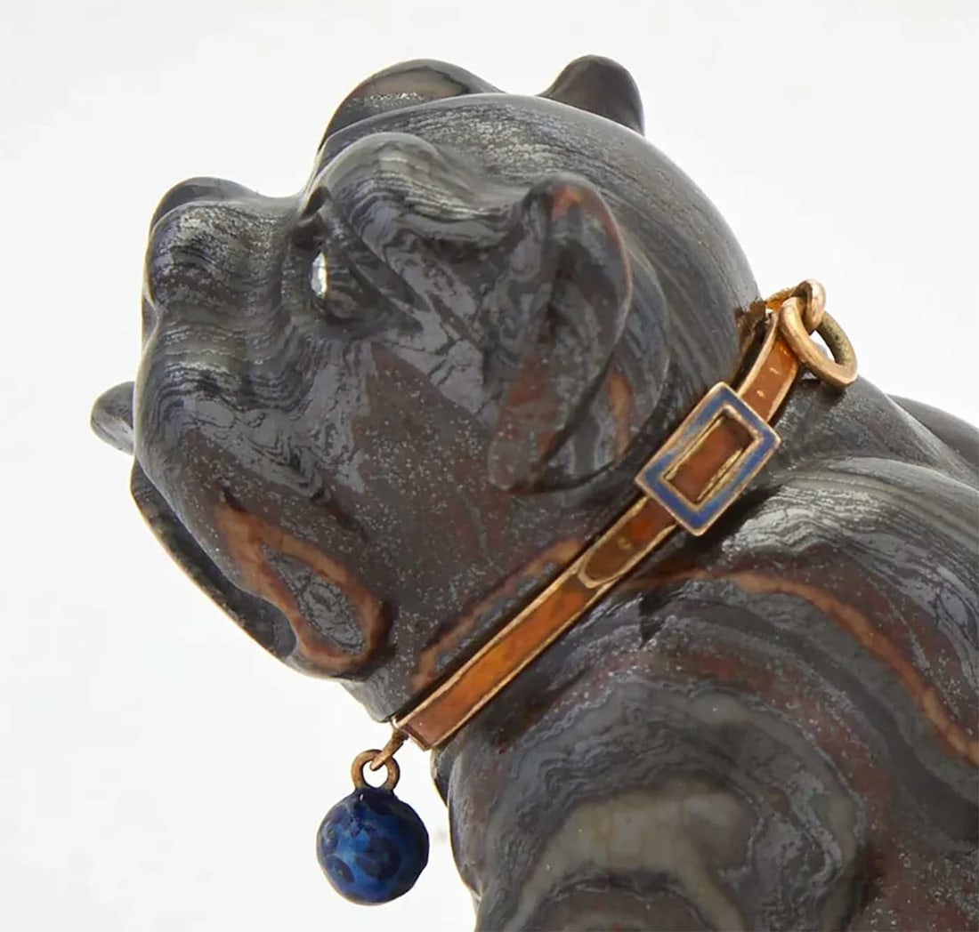GOLD & DIAMOND's BULLDOG FIGURINE - 4