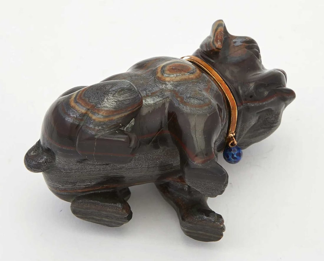 GOLD & DIAMOND's BULLDOG FIGURINE - 5