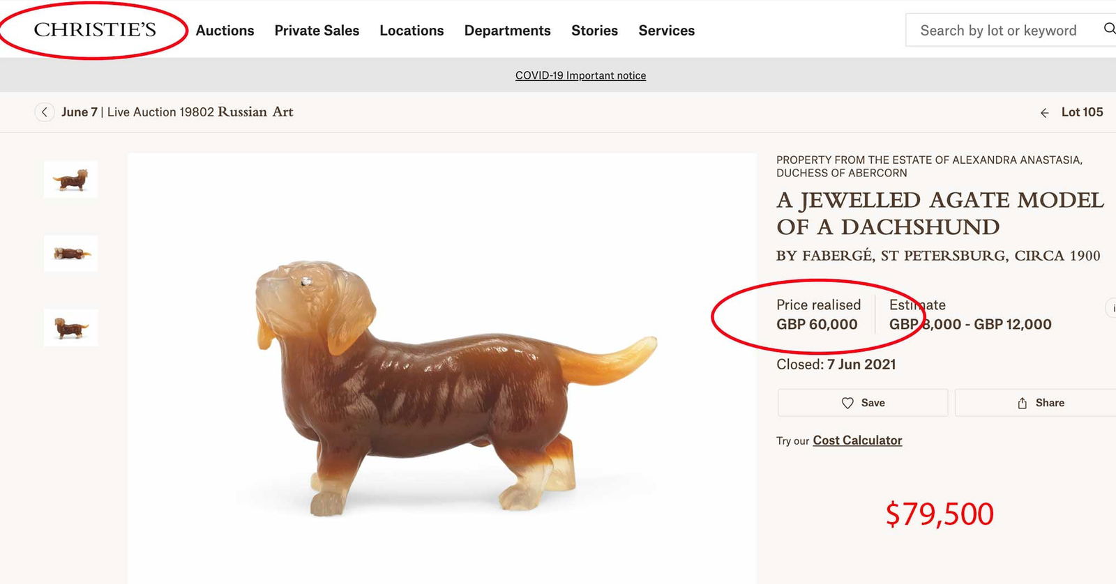 GOLD & DIAMOND's BULLDOG FIGURINE - 6