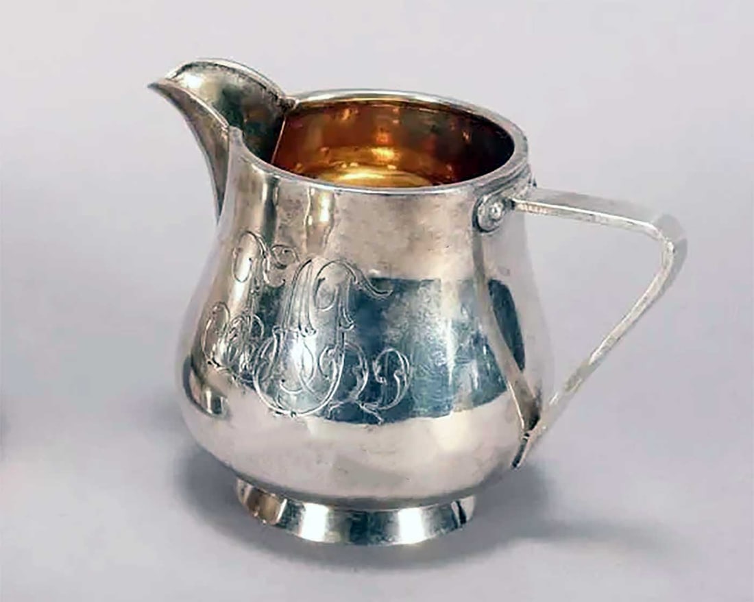 FABERGE - RUSSIAN SILVER CREAMER, 1895: Prestigious Gift! Price Reduced — Limited-Time Offer! FABERGE - ANTIQUE RUSSIAN SILVER CREAMER, 1895 For your viewing pleasure is an antique Russian silver creamer with gilt-washed interiors. The cr
