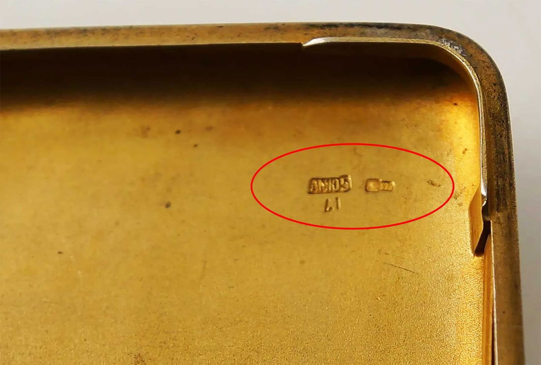 RUSSIAN SOVIET SILVER CIGARETTE CASE, BOX - 11