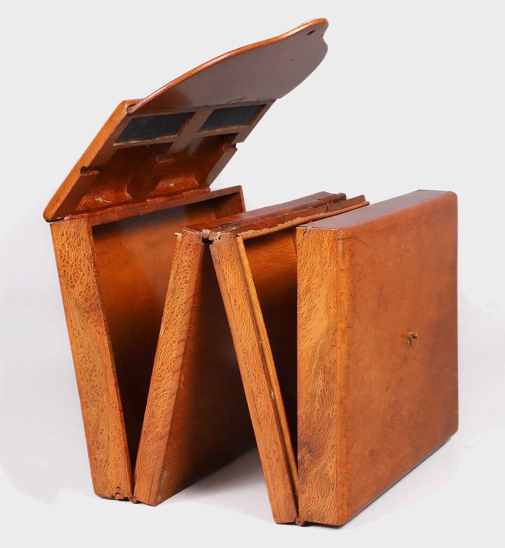 RUSSIAN KARELIAN BIRCH CIGAR TABLE BOX: LifeTime Warranty! Flexible Payments: Pay Over 3–6 Months! RARE LARGE ANTIQUE RUSSIAN KARELIAN BIRCH CIGAR TABLE BOX For your consideration is a rare and highly collectible antique birch wood