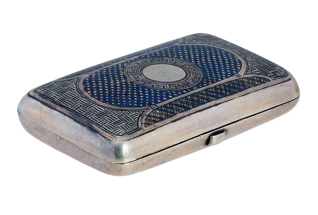 RUSSIAN SILVER SNUFF BOX, 1889 (1 of 12)