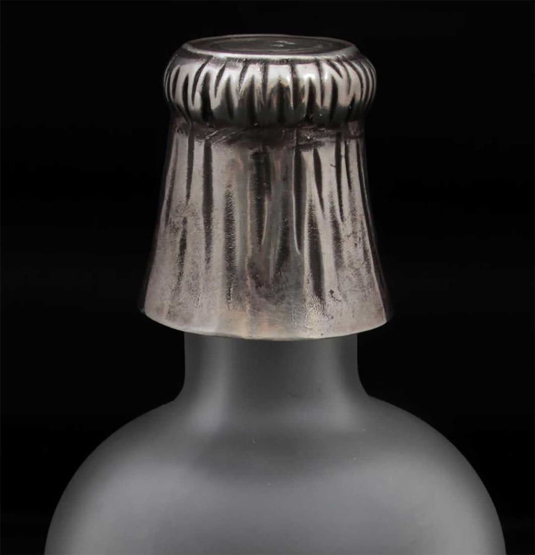 ANTIQUE RUSSIAN GLASS VODKA BOTTLE - 3