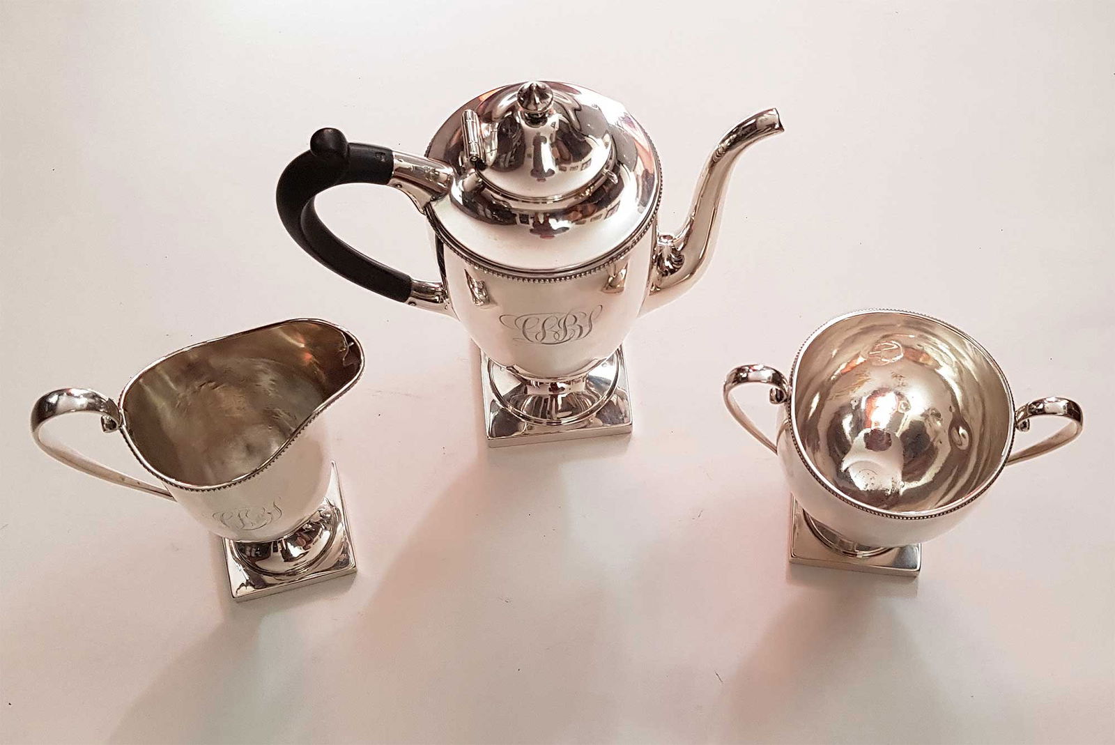 RARE AMERICAN SILVER COFFEE SERVICE, GORHAM (1 of 18)