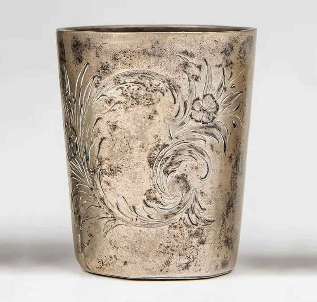 GERMAN SILVER BEAKER, KIDDUSH CUP, 19c. (1 of 13)