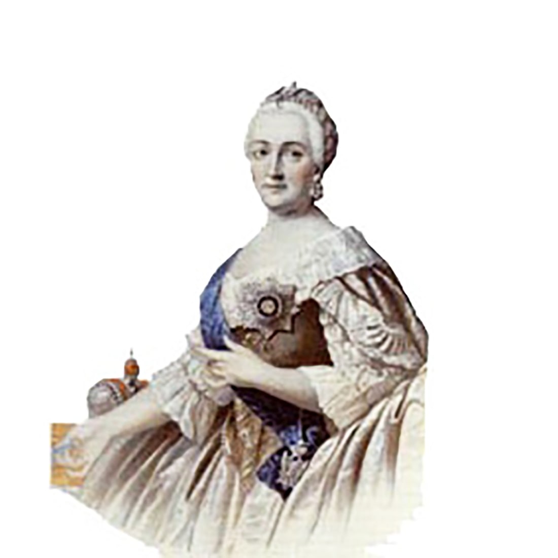 RUSSIAN SILVER PORCELAIN KNIFE, CATHERINA II, 1770 - 11