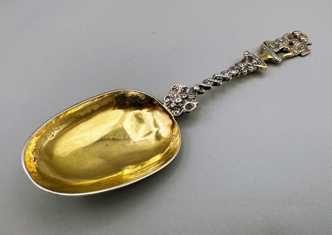 EXTREMELY RARE ENGLISH SILVER SPOON, 1766 (1 of 16)