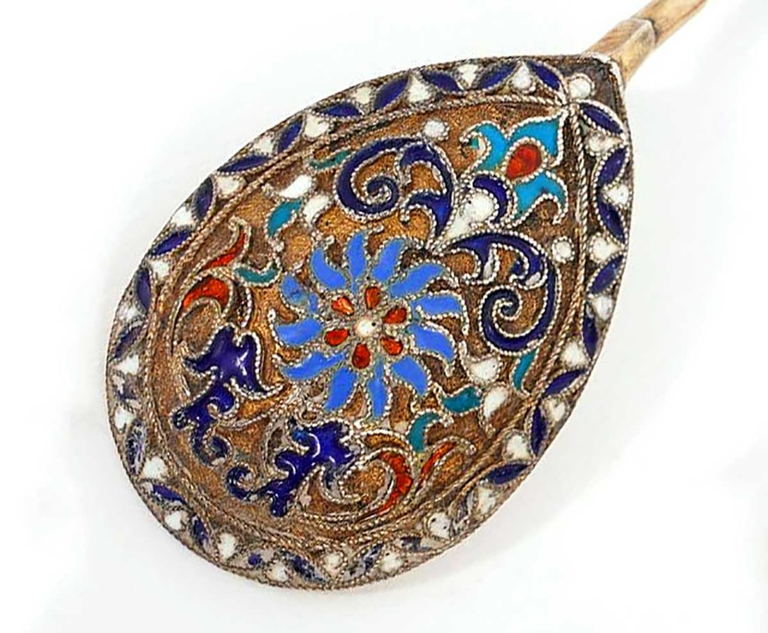 G.KLINGERT - RUSSIAN IMPERIAL SILVER SPOON (1 of 12)