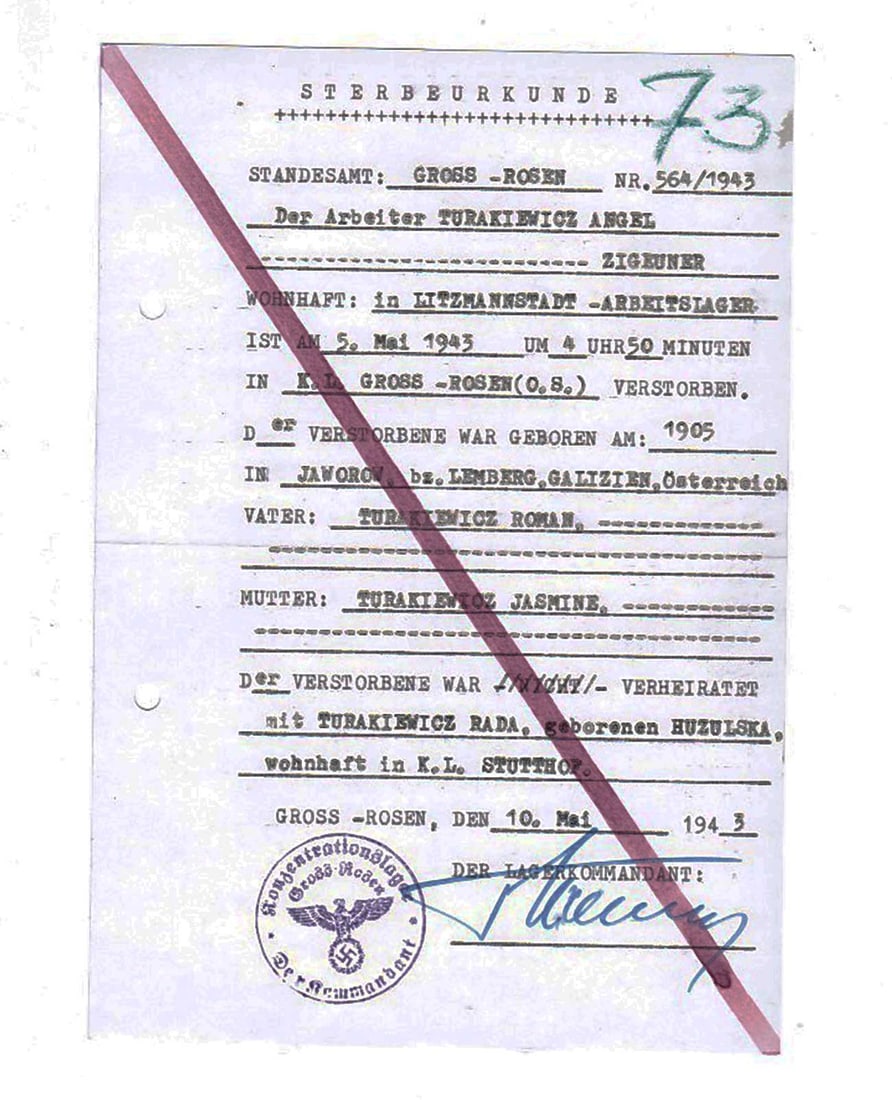 GERMAN WWII DOCUMENT, AUSCHWITZ, 1944 fr. ARCHIVE (1 of 10)