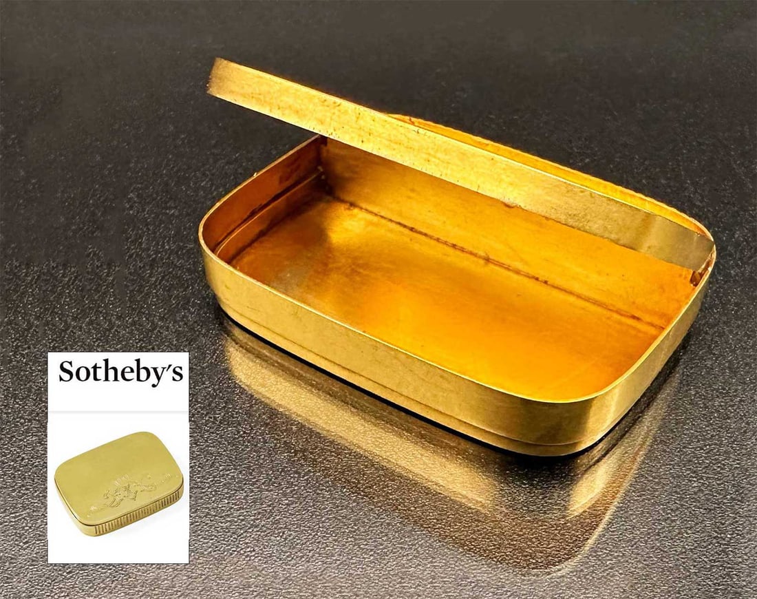 GOLD ANTIQUE RUSSIAN VESTA CASE fr. SOTHEBY's, 1894: LifeTime Warranty! Price Reduced — Limited-Time Offer! ANTIQUE RUSSIAN IMPERIAL GOLD VESTA CASE from SOTHEBY's, 1894 For your viewing, the yellow gold vesta case is decorated along the top with