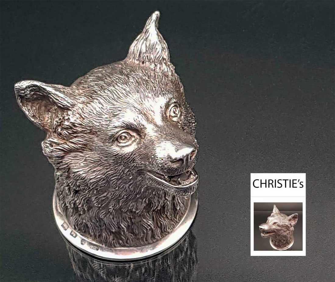 RUSSIAN SILVER STIRRUP CUP fr. CHRISTIE's: LifeTime Warranty! Price Reduced — Limited-Time Offer! RUSSIAN IMPERIAL SILVER FOX, STIRRUP CUP from CHRISTIE's A Russian silver stirrup cup in the form of a fox, crafted by Nichols and Plinke in St