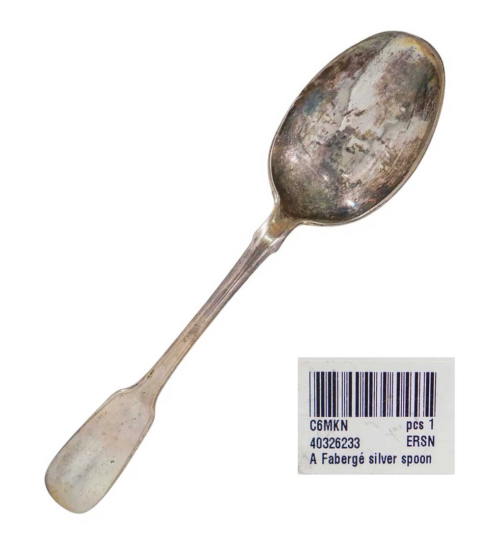 FABERGE - RUSSIAN SILVER SPOON fr. SOTHEBY's (1 of 12)