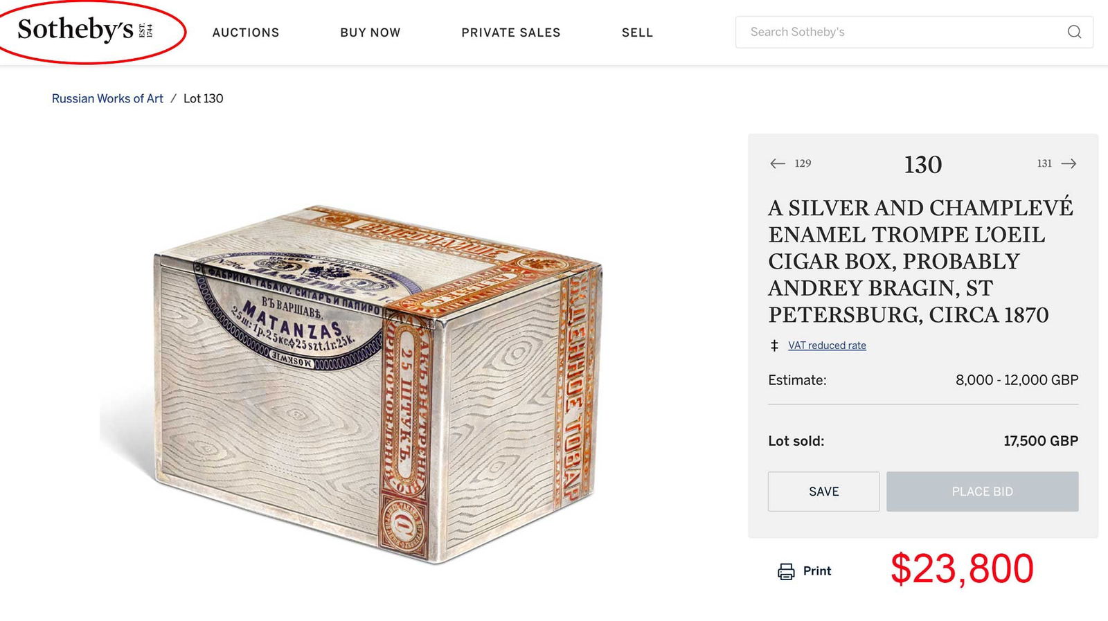 LARGE RUSSIAN SILVER TABLE CIGAR BOX - 11