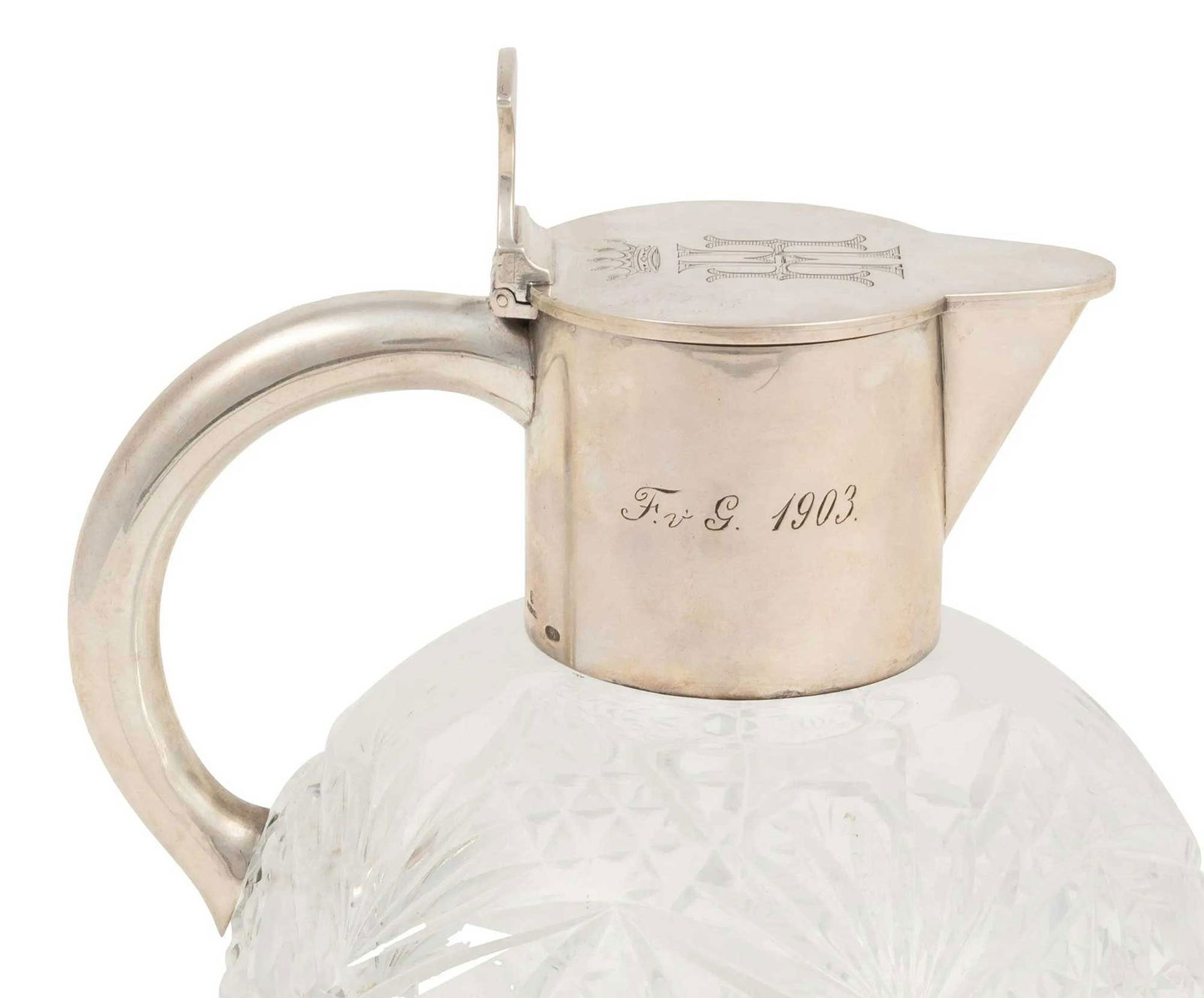 RUSSIAN SILVER CRYSTAL PITCHER, GRACHEV - 5