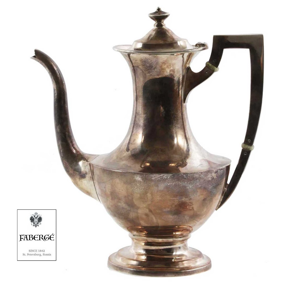 FABERGE - RUSSIAN SILVER COFFEE POT (1 of 19)