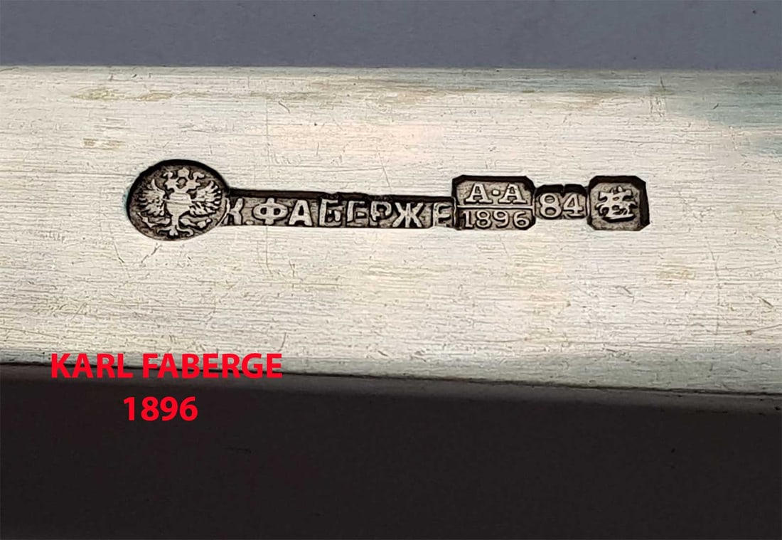 FABERGE - RUSSIAN SILVER FLATWARE SET, 1896 - 15