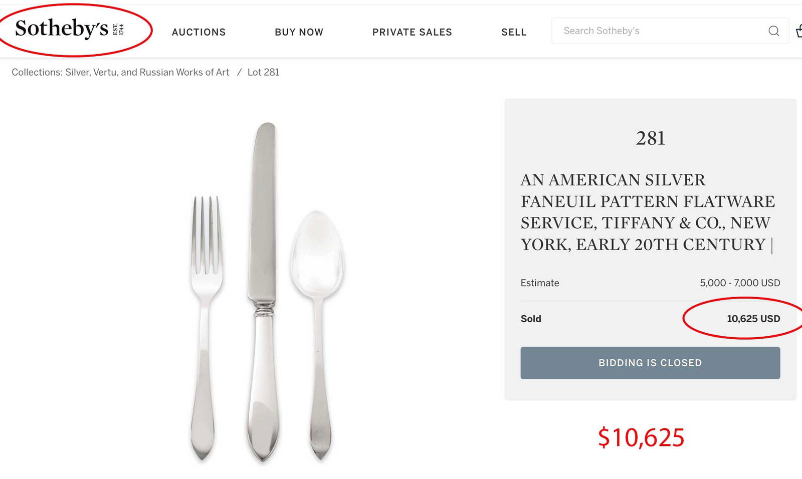 FABERGE - RUSSIAN SILVER FLATWARE SET, 1896 - 18