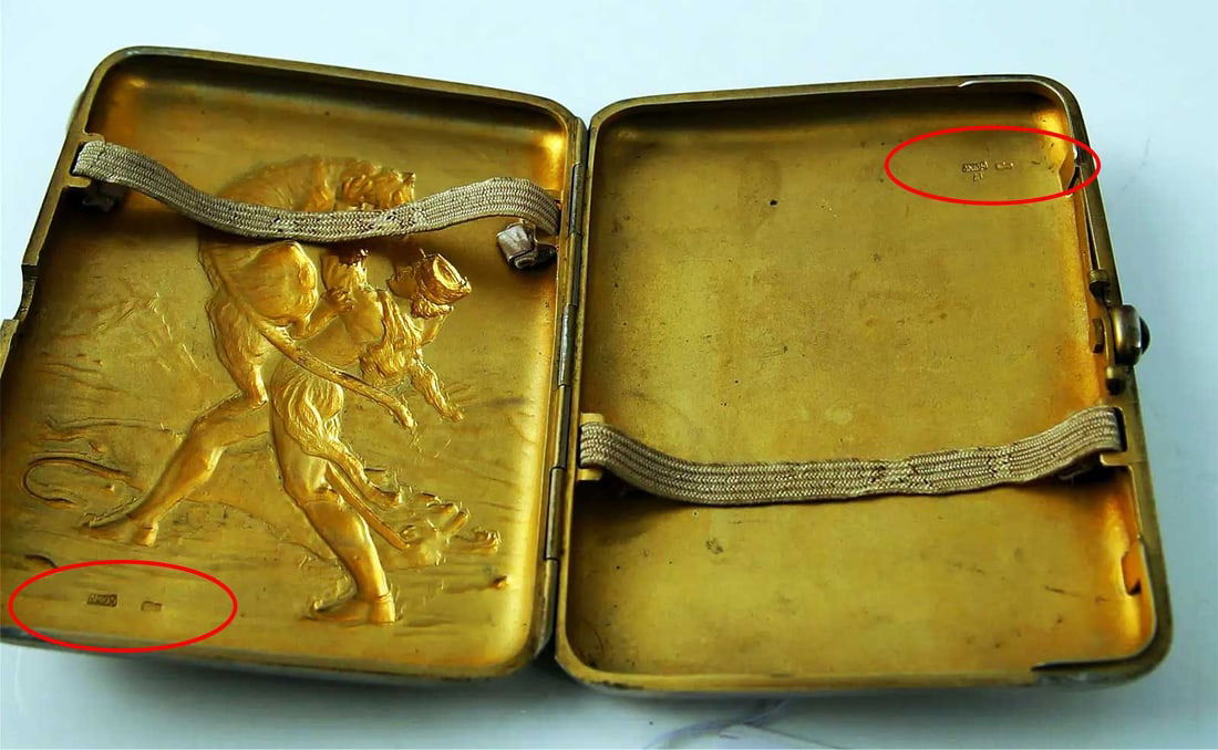 RUSSIAN SOVIET SILVER CIGARETTE CASE, BOX - 10