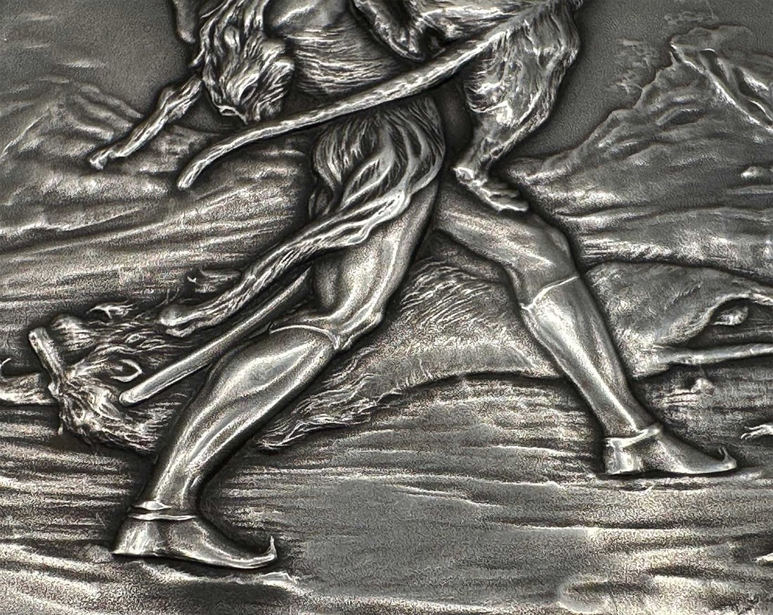 RUSSIAN SOVIET SILVER CIGARETTE CASE, BOX - 9